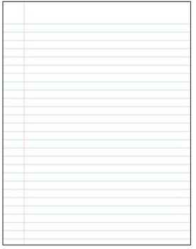 college ruled lined paper template
