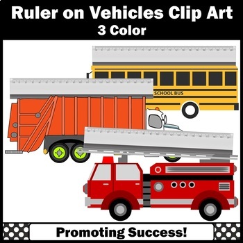 Preview of Ruler Clipart for Commercial Use Digital Moveable Pieces Transportation Math