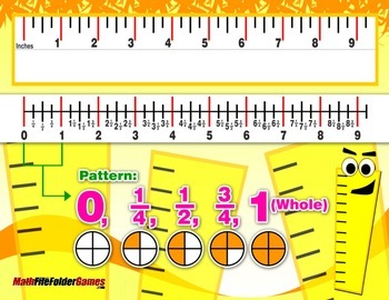 ruler fractions posteranchor chart with cards by