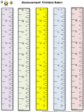 Ruler Measurement Tools: Printable Rulers Half Inch and Centimeter Increments