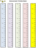 Ruler Measurement Tools: Printable Rulers Whole Inch and Centimeter Increments
