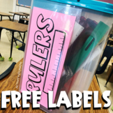 Ruler Storage Labels FREE