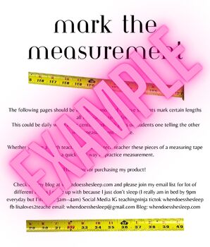 Preview of Rulers, Measurement and Fractions: Mark the Measurement