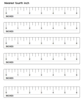 Preview of Rulers - Rounding to the nearest fourth or half inch