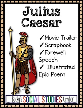 Preview of Julius Caesar Ancient Rome Projects - Movie Trailer, Scrapbook, Speech or Poem