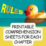 Rules Chapter Comprehension Sheets (No Prep Needed!)
