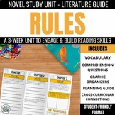 Rules Novel Study Unit