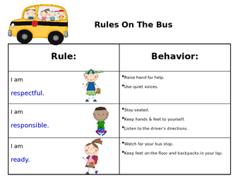 Preview of Rules On The Bus Poster