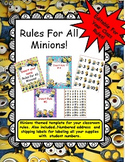 Rules Poster Templates- Minion Themed! Editable for Your C