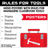 Rules Posters - Classroom Routines - Fidgets, Flexible Sea