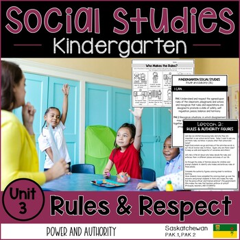 Preview of Rules & Respect Unit- Kindergarten Social Studies | Power and Authority