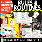 Rules & Routines Back to School Reading Comprehension Activities