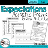Rules and Expectations Acrostic Poem Activity