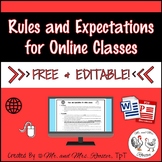 Rules and Expectations for Online Classes {Free and Editab