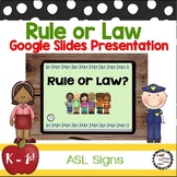 Rules and  Laws Activity -   Google Slides Game First Grade