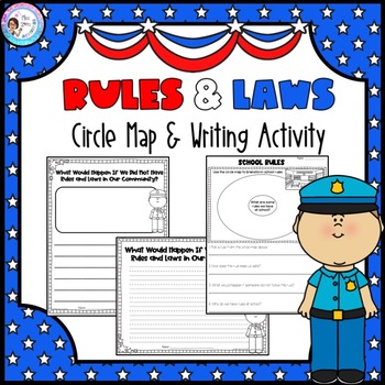 Preview of Rules and Laws - Circle Map & Writing Activity
