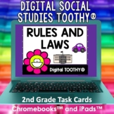 Rules and Laws Digital Social Studies Toothy® Task Cards |
