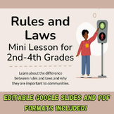 Rules and Laws Mini Lesson Slides Government/Social Studie