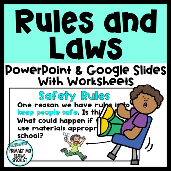 Preview of Rules and Laws | School | Home | Community | Digital Lesson and Worksheets