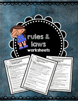 rules and laws social science worksheets by miss sara says tpt