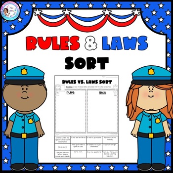 Preview of Rules and Laws Sort Printable