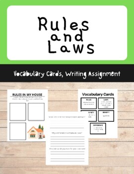 Preview of Rules and Laws Worksheet Packet