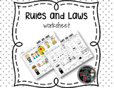 Rules and Laws worksheet