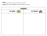 Leaders at home and at school worksheet