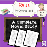 Rules by Cynthia Lord A Novel Study