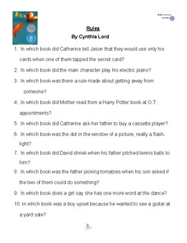rules by cynthia lord read aloud