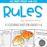 Rules Novel Study Unit - Common Core Aligned