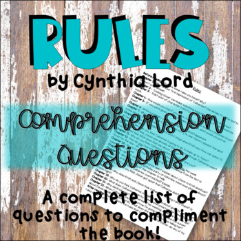rules by cynthia lord