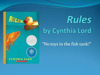 Preview of Rules, by Cynthia Lord - Pre-Reading, Discussing Autism, and Chapter 1