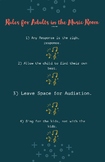 Rules for Adults in the Music Room Poster