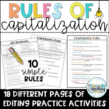 Preview of Rules for Capitalization 
