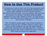 Rules for Operations with Decimals