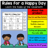 Rules for a Happy Day Classroom Behavior Worksheet
