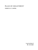 Rules of Accounting Adjusting entries