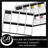 Rules of Composition Handout and Worksheet:  Visual Art Hi