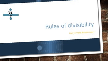 Preview of Rules of Divisibility power point and practice