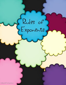 Preview of Rules of Exponents Fact Sheet