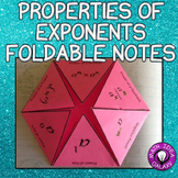 Properties of Exponents Foldable Notes