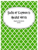 Rules of Exponents, Guided Notes