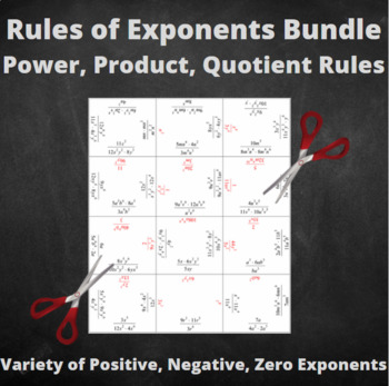 Preview of Rules of Exponents Jigsaw Puzzles