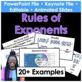 Rules of Exponents Keynote PowerPoint