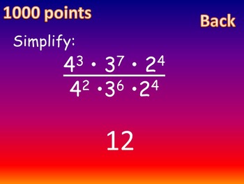 exponents online practice laws of exponents game