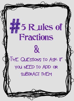 Preview of Rules of Fractions