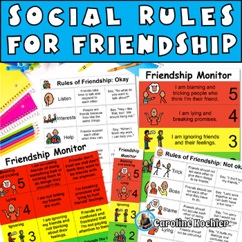 Preview of Teach Friendship How to be a Friend Autism SEL Social Skills Story Activities