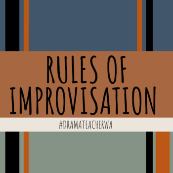 Preview of Rules of Improvisation | Drama Classroom Poster