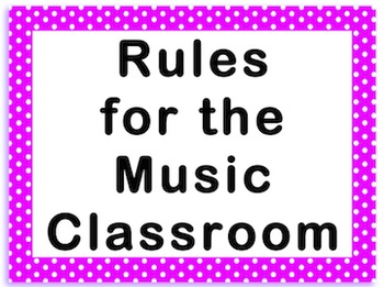 Preview of Rules of the Music Room